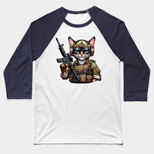 Tactical Cat Baseball T-Shirt